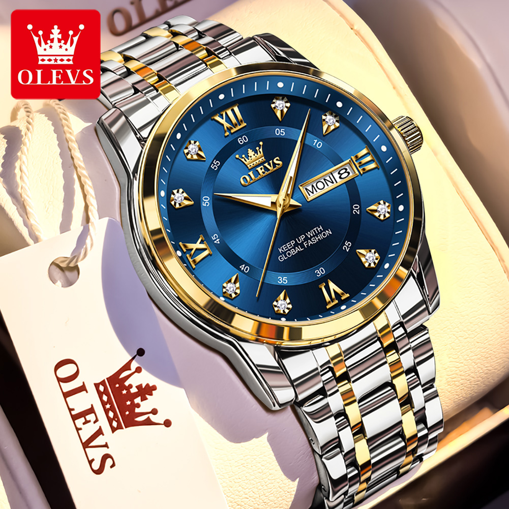 OLEVS Jam Tangan Pria Modis Be - Mens Fashion Watch ulasan dan harga