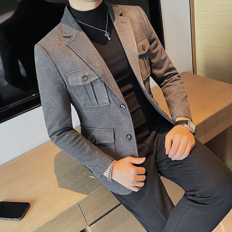 Jaket Setelan Wol Baru Mewah R - Men'S Fashion Light Jacket ulasan dan harga