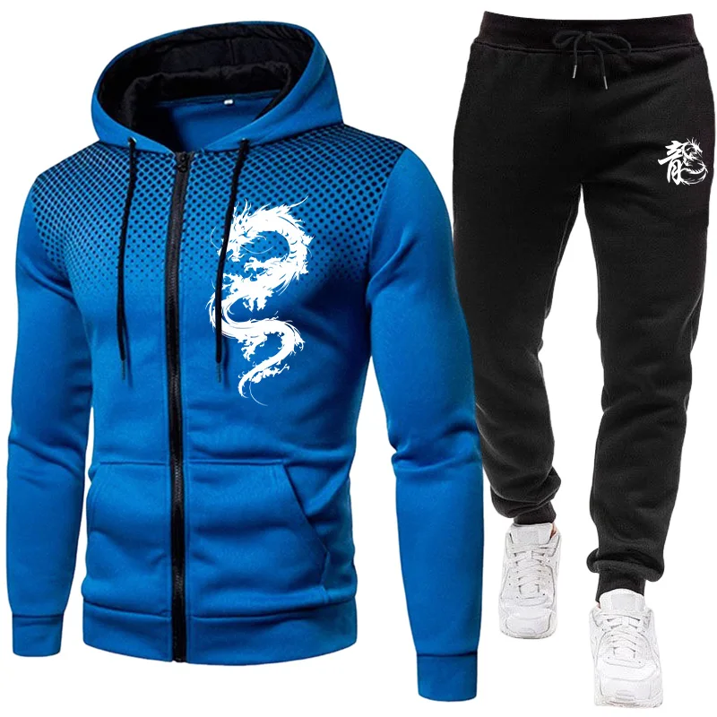 Setelan Pria Motif Naga Paris, - Men'S Fashion Hoodie ulasan dan harga
