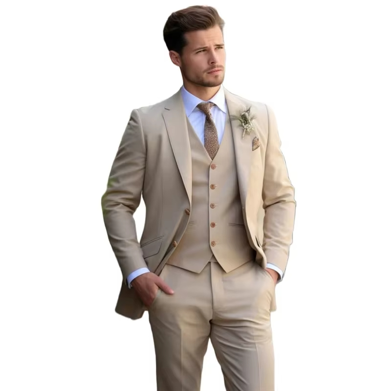 Setelan Pria Elegan Khaki Blaz - Slim Fit Blazer Men ulasan dan harga