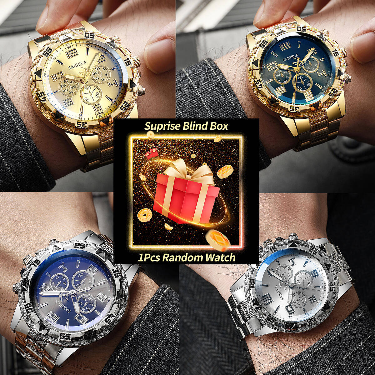 1 Buah Jam Tangan Misteri Keju - Mens Fashion Watch ulasan dan harga