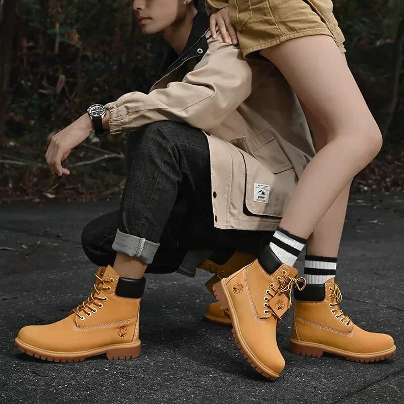 Sepatu Boots Pria High Top Ber - Men'S Fashion Loafers ulasan dan harga