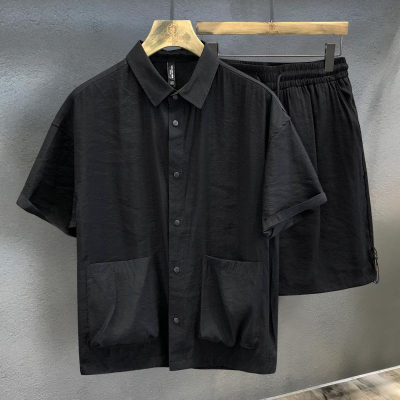 Kain Sutra Es Pendingin Set Ol - Mens Fashion Casual Outfits ulasan dan harga