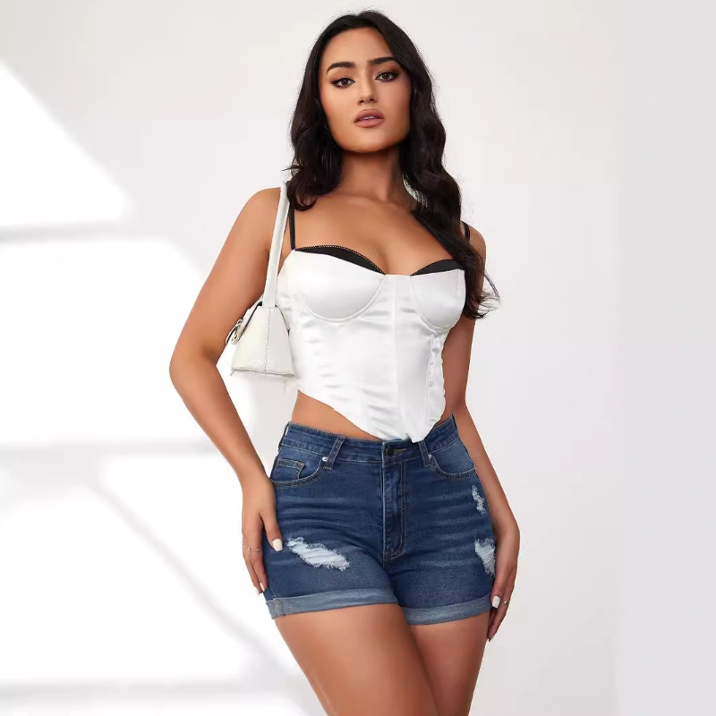 Jeans Wanita Celana Pinggang T - Skinny Jeans Ripped ulasan dan harga